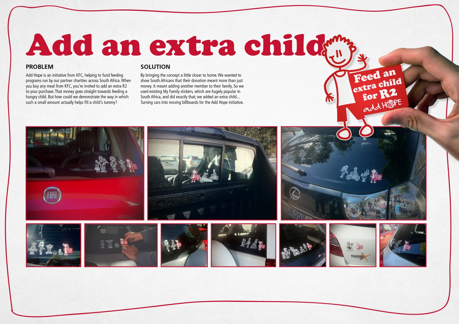 KFC Add Hope — My Family sticker campaign